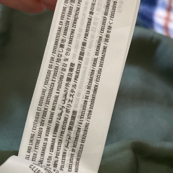 Abercrombie and Fitch green plaid long line cozy jacket size S Small - Picture 6 of 6